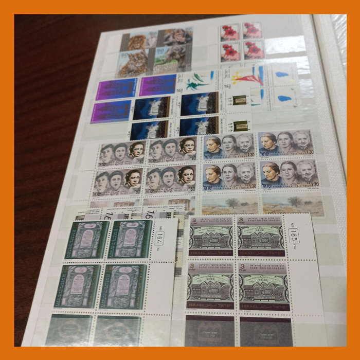 Israel Mint Blocks with Tabs  KEK Album 1979 to 1992, Topicals Included