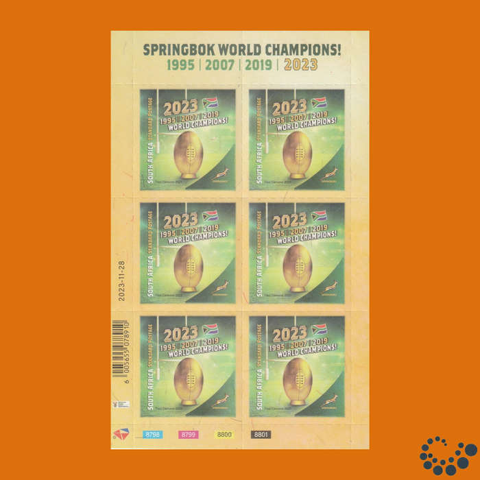 South Africa - 2023 - World Cup Rugby Champions - 2 mini sheets