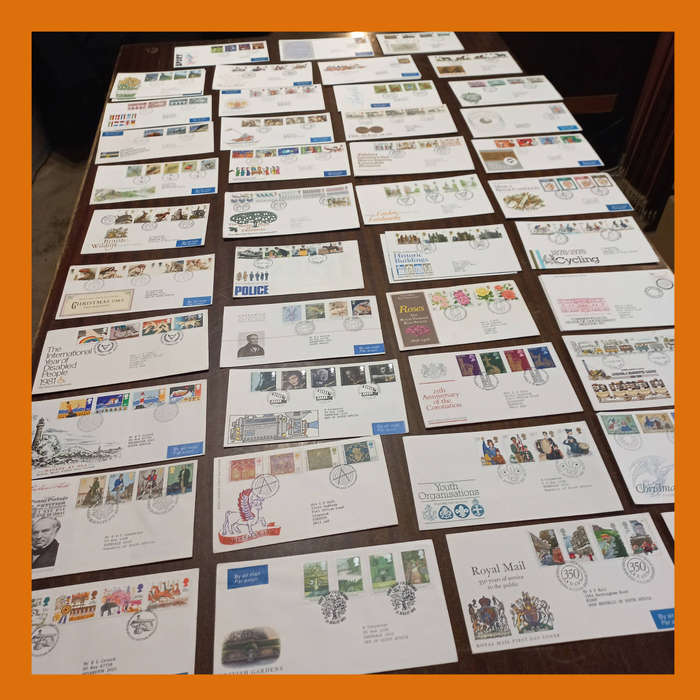 Great Britain First Day Covers  50 Addressed FDCs, Mainly 1980  550g