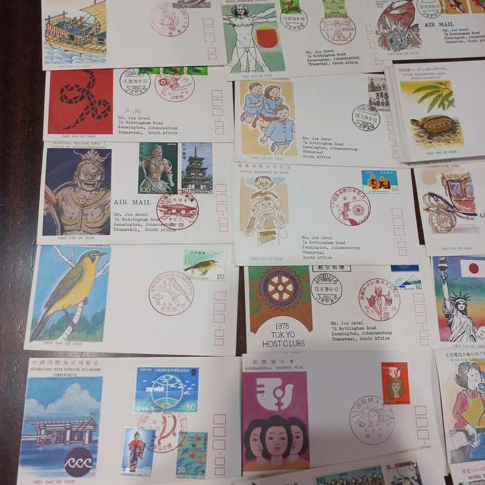 Japan - 100 Colourful and Thematic First Day Covers - Starting at R1
