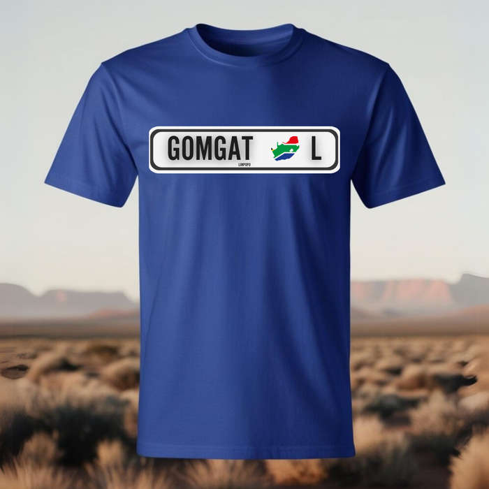 NUMBER PLATE - GOMGAT - Show your SA Roots - Unisex Crew Neck Tee