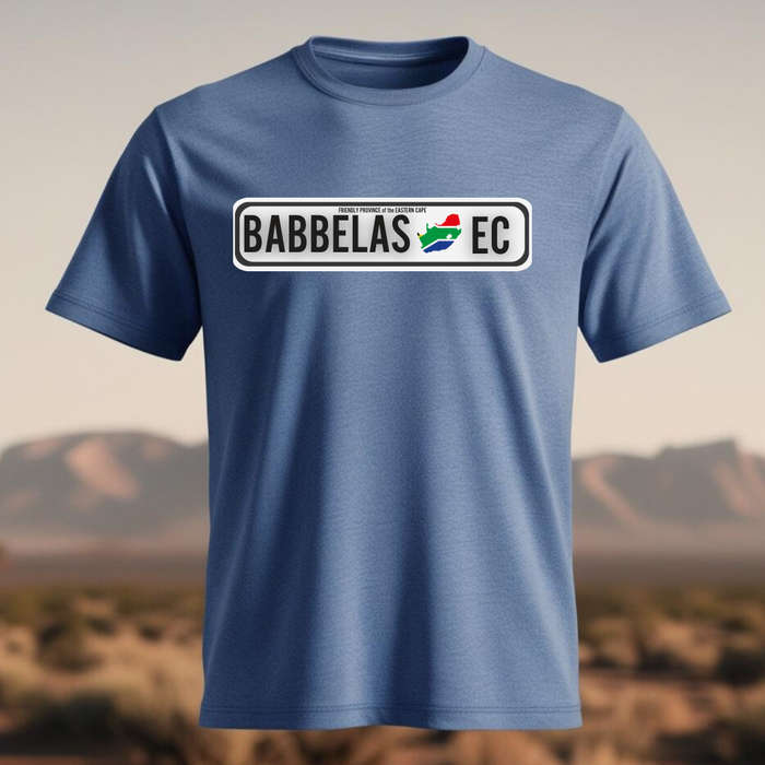 NUMBER PLATE - BABBELAS - Show your SA Roots - Unisex Crew Neck Tee