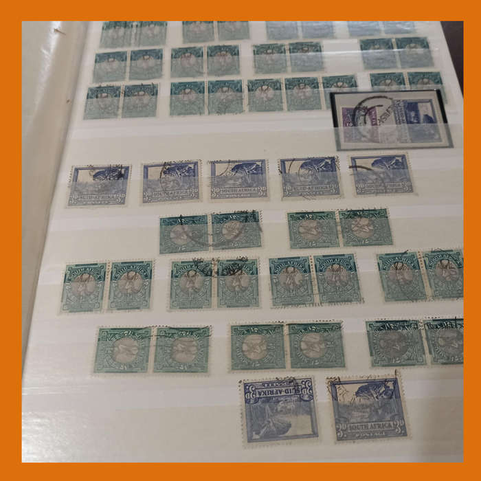 South Africa Union KA-BE Stock Book 16 double-sided pages  Includes King George V