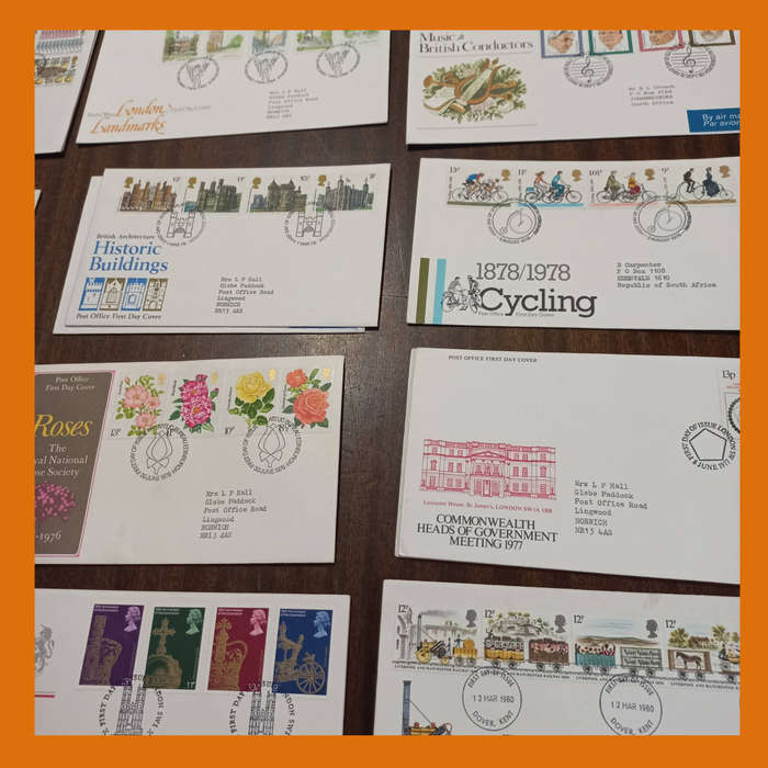 Great Britain First Day Covers  50 Addressed FDCs, Mainly 1980  550g