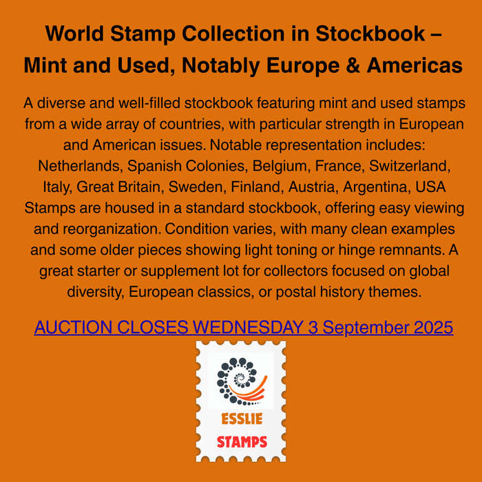 World Stamp Collection in Stockbook  Mint & Used Notably Europe and Americas