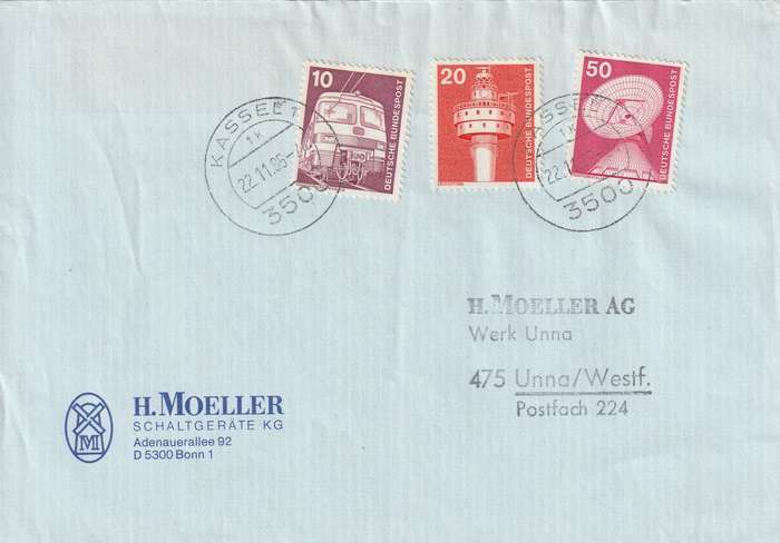 Germany Federal Cover - 1975 1985 - Industry and Technology Trains Weser Lighthouse Lighthouses Rad