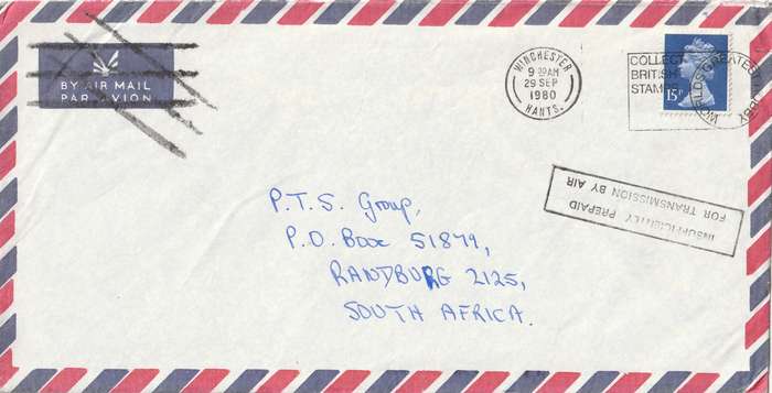 Great Britain Cover - 1980 - Machins Slogan Collect British Stamps Insufficiently Prepaid for Trans