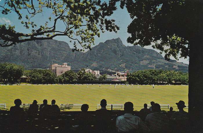 Post Card South Africa Cricket Newlands under the Oakes Signed Geoffrey Boycott Sports
