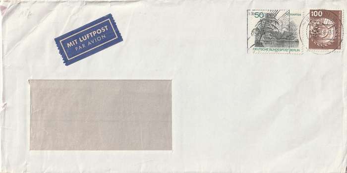 Germany Berlin on Cover - 1975 1976 - Industry and Technology Berlin Views Tiergarten