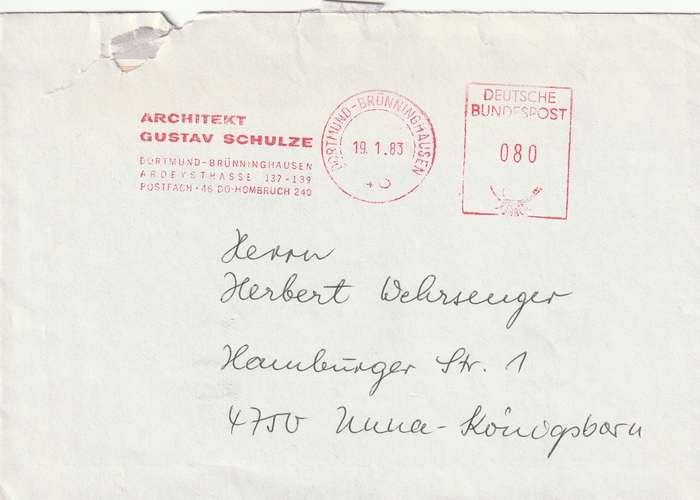 Germany on Cover - 1983 - Dortmund Brunninghausen