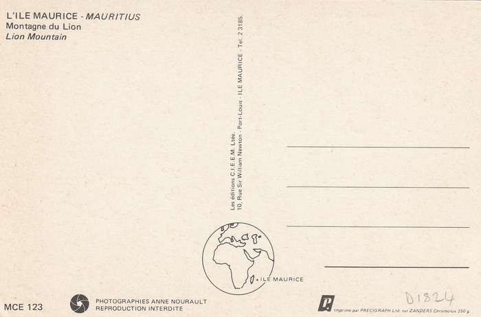 Post Card Mauritius - Lion Mountain Montagne du Fishing Boats