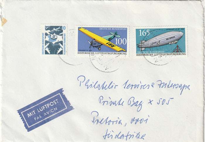 Germany on Cover 1991 - Luftpostbeforderung Historic Aircraft Fokker Graf Zeppelin LZ 127