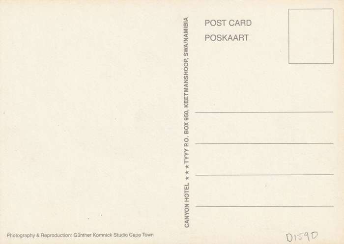 Post Card Namibia South West Africa SWA - Canyon Hotel Keetmanshoop