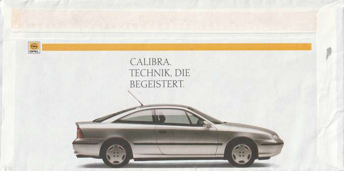Germany on Cover - 1992 - Jochen Klepper Writer Slogan Herne hat Energie Opel Calibra
