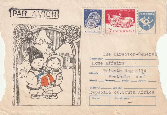Romania Postal Stationery Uprated - 1982 - Romanian Radauti Ceramic Plate Water buckets Hunedoara S