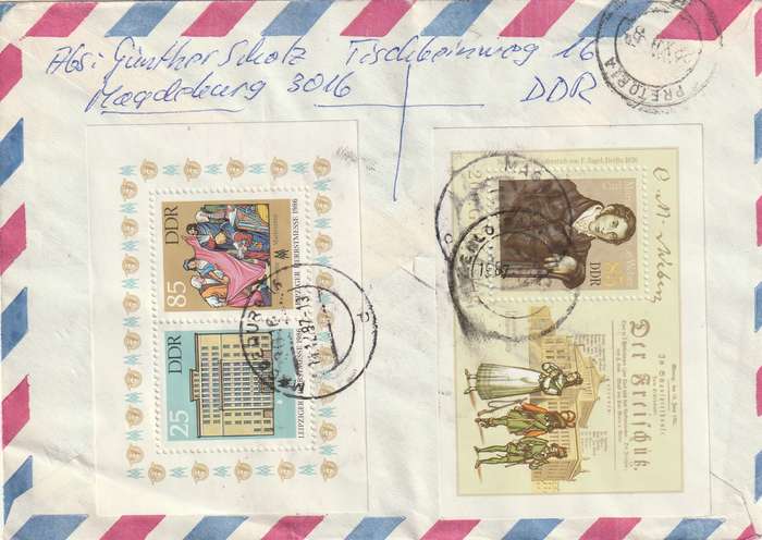 Germany DDR Cover Registered Einschreiben - 1986 1987 - Sports Championships Spartikiade Leipzig Au