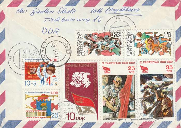 Germany DDR Cover Einschreiben Registered - 1979 - Year of the Child Socialist Union Communist Part
