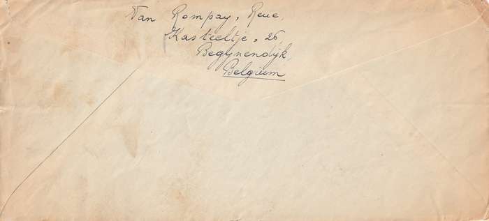 Belgium Cover - 1952 - King Baudouin Slogan In get adres plaats straat en nummer vermelden