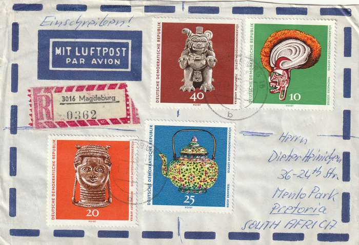 Germany DDR Cover Einschreiben Registered - 1970 - Beethoven Ethnological Museum American British a