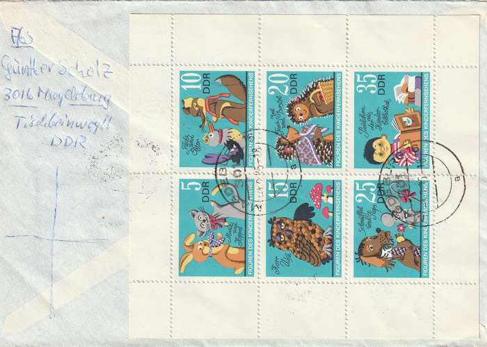Germany DDR Cover Einschreiben Registered - 1973 1972 - Famous men and their homes in Weimar Childr