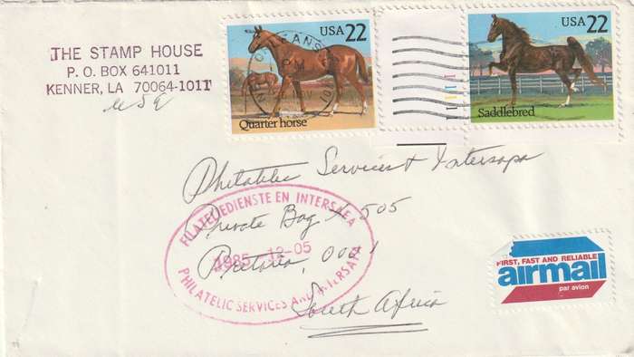 United States USA Cover - 1985 - Quarter Horse Saddlebred Horses