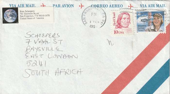 United States USA Cover - 1986 1996 - Red Cloud Jacqueline Cochran Pioneer Pilot Aviation