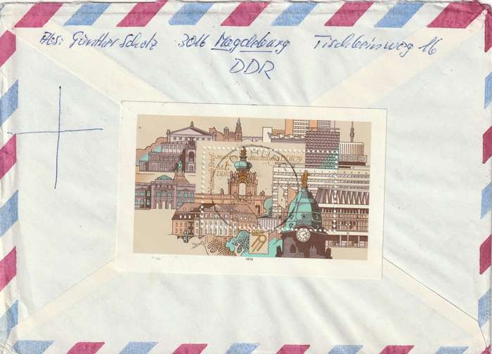 Germany DDR Cover Einschreiben Registered - 1979 - Railroad Cars Trains Locomotives Stamp Exhibitio