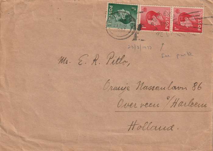 Great Britain Cover - 1936 1937 King Edward VIII