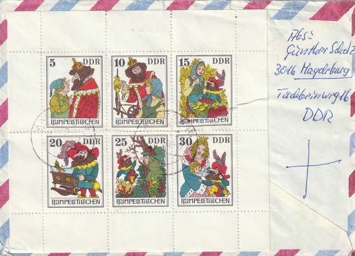 Germany DDR Einschreiben Registered Cover - 1976 1979 - Musical Instruments Rumpelstiltskin