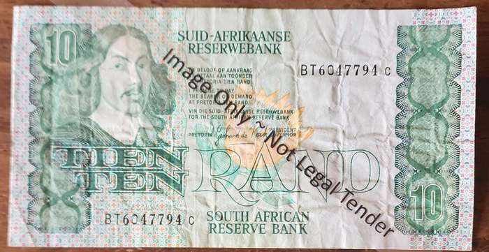 R10 de Kock 3rd issue 1985 Prefix ~ BT6047794