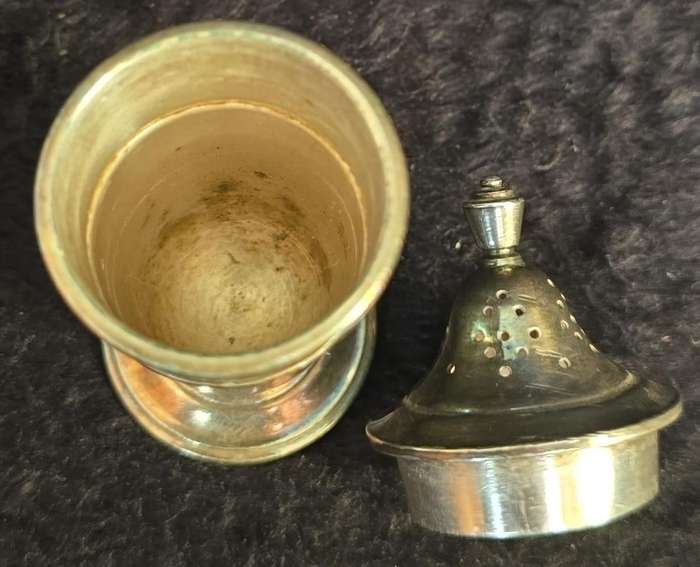 Salt Shaker, Mappin & Webb's, Princes Plate, lower case "h" ~Silver Plated
