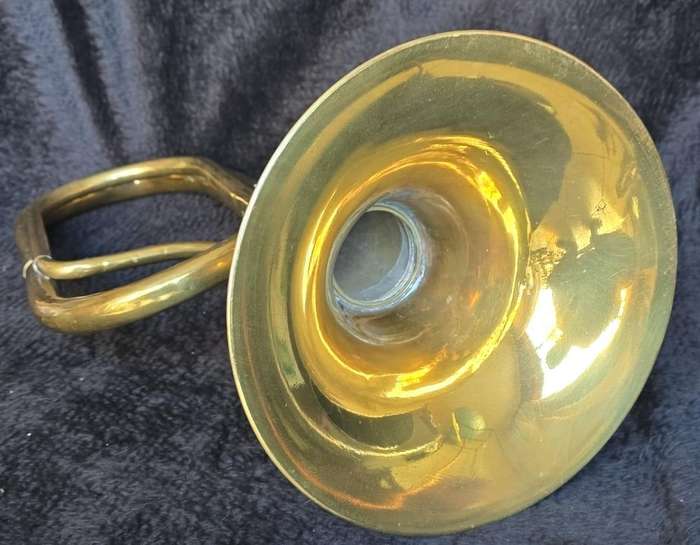Antique brass trumpet