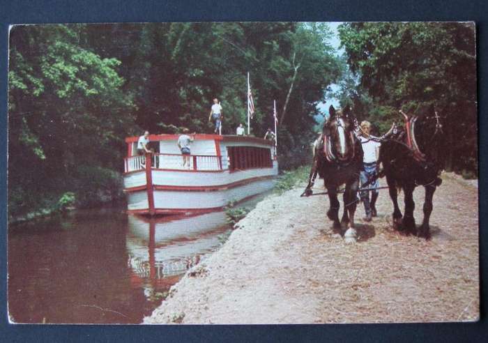 American POSTCARD - Canal Boat, Ohio 1973