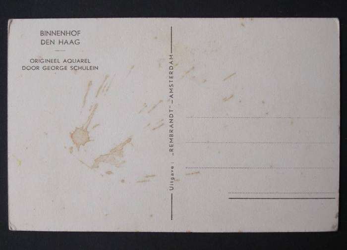 Vintage Artistic Dutch POSTCARD - Binnenhof, Den Haag
