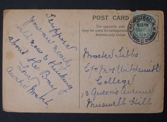 Vintage British POSTCARD - Entrance to Shiplake Lock 1907