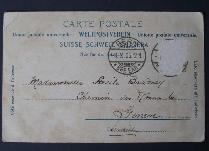 Louis Glaser Swiss POSTCARD - Bern Street Scene 1905