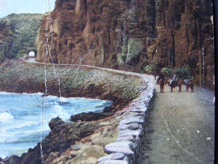 Spanish Antique POSTCARD - Tunnel Road to Telde, Grand Canary 1906