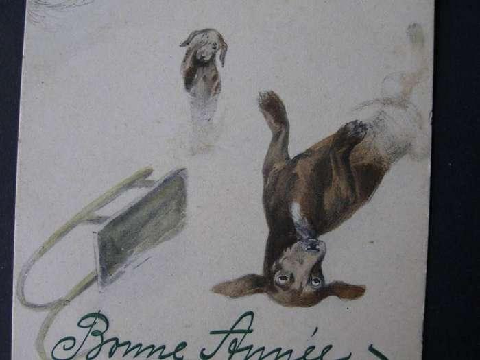 Vintage European POSTCARD - Happy New Year 1909