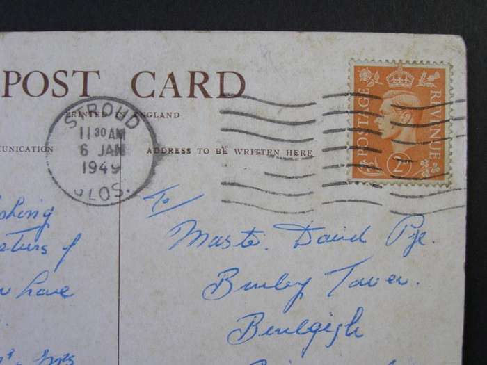 Vintage POSTCARD - For Your 9th Birthday 1949