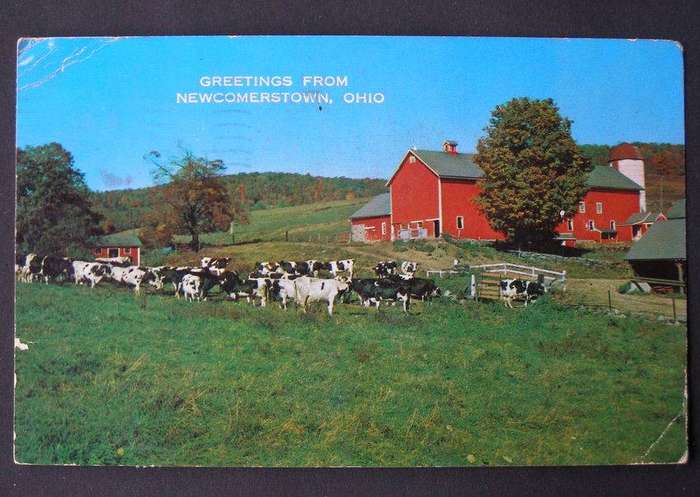 American POSTCARD - Greetings from Newcomerstown, Ohio 1972