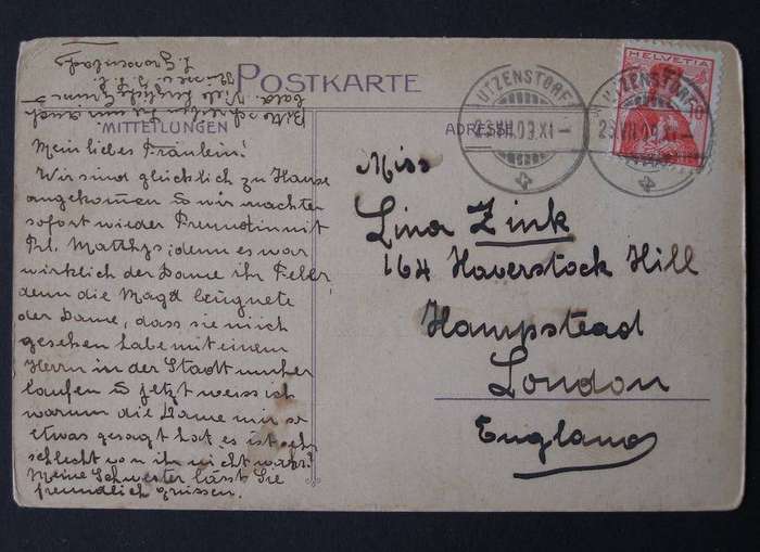Vintage Swiss POSTCARD - Mannlicher 1909