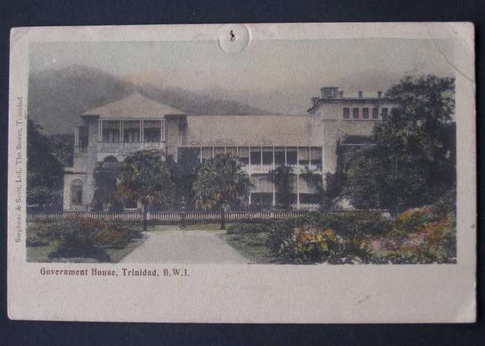 Stephens & Scott POSTCARD - Government House, Trinidad 1906