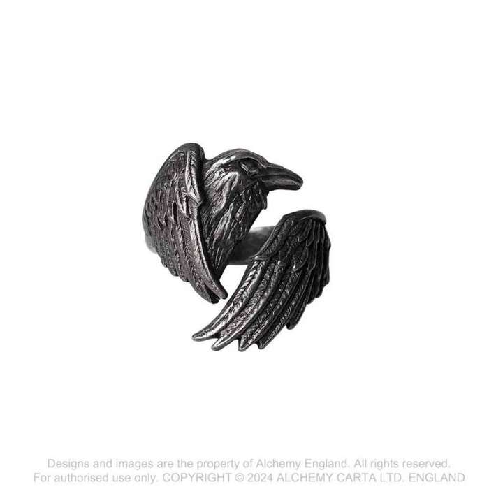 Alchemy Gothic AG-R250 Made of the Night Adjustable Ring - UK Size: L/N | US Size: -5/-6