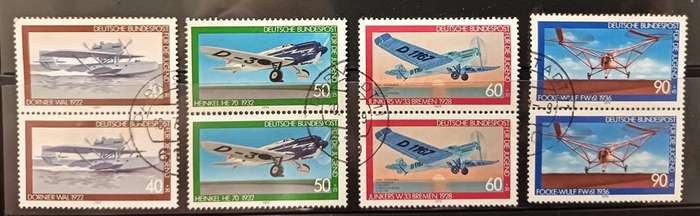 Germany 1979 Youth Hostel - Aviation - Full Set of Pairs