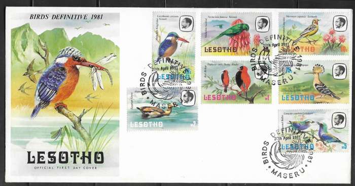 Lesotho 1981 - Birds Definitive - FDC