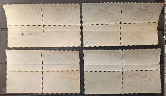 West Germany 1983 Youth Hostel - Historical Motorcycles - Full Set in Blocks of 4