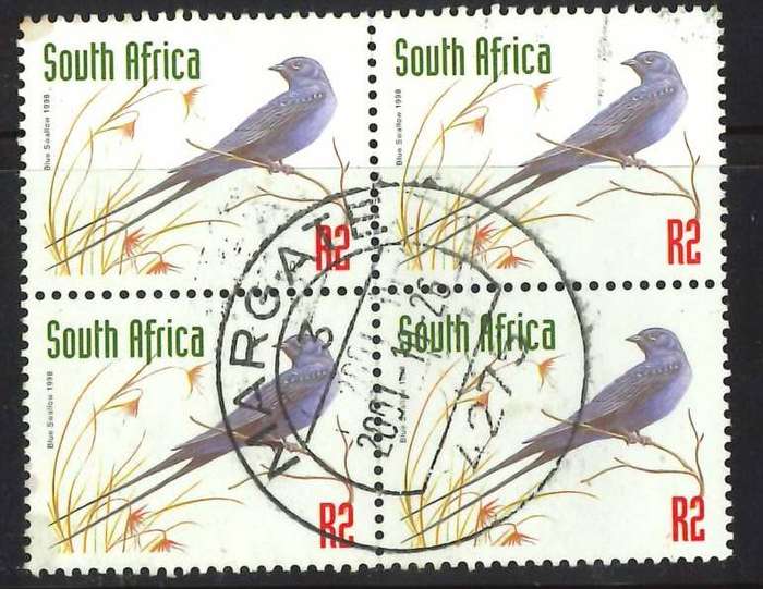 RSA - 1993 Definitive - R2 Block of 4 - Great Postmark - Birds