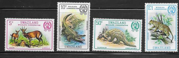 Swaziland 1980 - Wildlife Conservation - Full Set - MNH - Animals - Reptiles