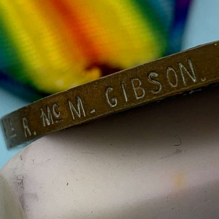 WW1 Medal Trio - 'PTE. R. Mc M. Gibson' (2ND & 5TH Field Ambulance S.A.M.C.)