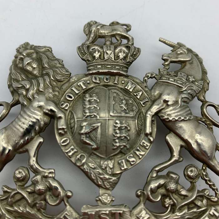 Scottish  Victorian '1ST Fifeshire Artillery Volunteers' Helmet Plate